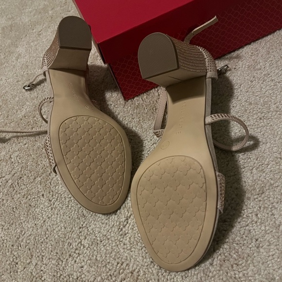 Kelly & Katie Women's Tan Strappy Heels - Picture 4 of 8